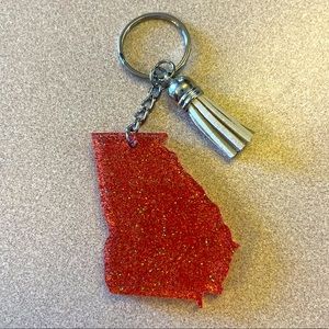 Handmade U.S. State Keychain - Georgia